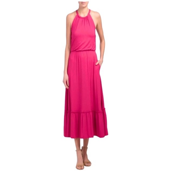 Rachel Zoe pink maxi tired dress - Picture 1 of 12
